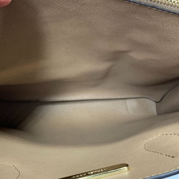 Michael Kors Large Mercer Satchel in Oyster Pebbled Leather 30F6GM9T3L/134 - Picture 13 of 16